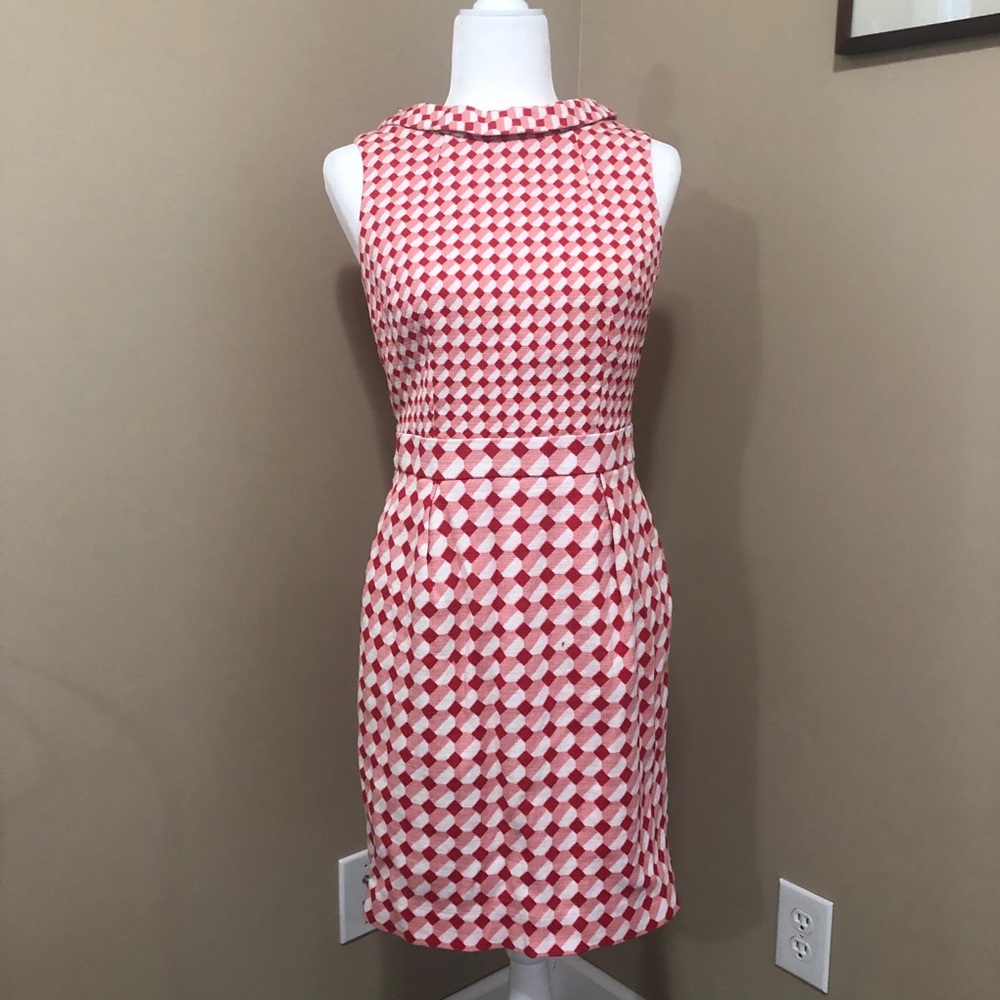 Retro pink and red dress